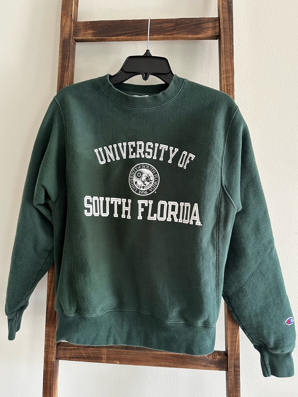 USF University of South Florida Champion Dark Green Crewneck Sweatshirt